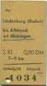 Laufenburg (Baden) bis Albbruck oder Sckingen - Fahrkarte