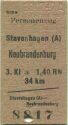 Stavenhagen Neubrandenburg - Fahrkarte 3. Klasse 1947