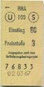 Fahrkarte - Hamburg - HHA - Hamburger Hochbahn AG