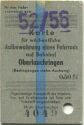 Karte für wöchentliche Aufbewahrung eines Fahrrads auf Bahnhof Oberlauchringen 1956