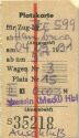 Platzkarte ab Hamburg ICE 599 - Ausgabebahnhof Leipzig - Anschlusskarte
