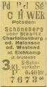 Fahrkarte - Berlin - Potsdam Schöneberg über Steglitz Charlottenburg