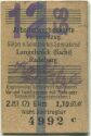 Arbeiterwochenkarte Personenzug - Langebrück (Sachsen) Radeberg - Fahrkarte