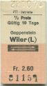 PTT-Betriebe - Goppenstein Wiler(L) retour - Fahrkarte