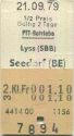 PTT-Betriebe - Lyss (SBB) Seedorf (BE)  - Fahrkarte