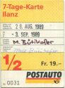 Fahrschein - PTT Postauto - 7-Tage-Karte Ilanz