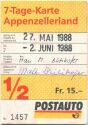 Postauto - 7-Tage-Karte Appenzellerland - Fahrkarte