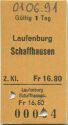 Laufenburg Schaffhausen einfach - Fahrkarte