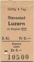 Stansstad Luzern via Hergiswil mit der Bahn einfach - Fahrkarte