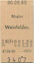 Bürglen Weinfelden einfach - Fahrkarte