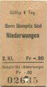 Bern Bümpliz Süd Niederwangen einfach - Fahrkarte