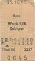 Bern Worb SBB Rubigen einfach - Fahrkarte