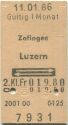Zofingen Luzern retour - Fahrkarte