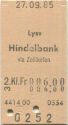 Lyss Hindelbank via Zollikofen einfach - Fahrkarte