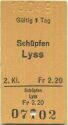 Schüpfen Lyss einfach - Fahrkarte