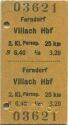 Ferndorf - Villach Hbf - Fahrkarte 1960