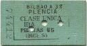 Bilbao - Plencia - Fahrkarte