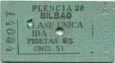 Bilbao - Plencia - Fahrkarte