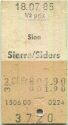 Sion Sierre/Siders - Fahrkarte