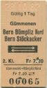 G&uuml;mmenen Bern B&uuml;mpliz Nord Bern Stockacker retour - Fahrkarte 