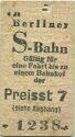 Fahrkarte - Berlin - Berliner S-Bahn