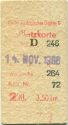 Platzkarte 1986 ab Berlin Zoologischer Garten