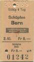 Schüpfen Bern retour - Fahrkarte