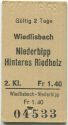 Wiedlisbach Niederbipp Hinteres Riedholz - Fahrkarte