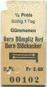Gümmenen Bern Bümpliz Nord Bern Stöckacker retour - Fahrkarte