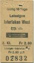 Leissigen Interlaken West retour - mit Bahn/Schiff - Fahrkarte