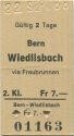 Bern Wiedlisbach via Fraubrunnen - Fahrkarte