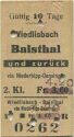 Wiedlisbach Balsthal und zur�ck via Niederbipp Oensingen - Fahrkarte