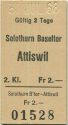 Solothurn Baseltor Attiswil - Fahrkarte