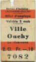 Mitarbeiterfahrkarte - Billet d'employe - Ville Ouchy