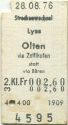 Streckenwechsel - Lyss Olten via Zollikofen statt via BÜren - Fahrkarte