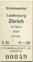 Streckenwechsel - Laufenburg ZÜrich via Eglisau statt Frick - Fahrkarte