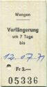 Wengen - VerlÄngerung um 7 Tage