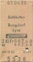 Zollikofen Burgdorf Lyss retour - Fahrkarte