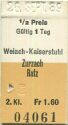 Weiach-Kaiserstuhl Zurzach Rafz einfach - Fahrkarte