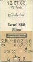 Rheinfelden Basel SBB Eiken retour - Fahrkarte