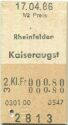 Rheinfelden Kaiseraugst einfach - Fahrkarte