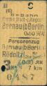 Fahrkarte - S-Bahn Bernau(b.Berlin) - Personenzug