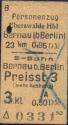 Personenzug Eberswalde Hbf - Bernau (b Berlin) 0,95DM