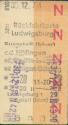 Rückfahrkarte - Ludwigsburg Burgstall (Murr) - Fahrkarte 1974