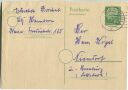 Bund - Postkarte 10 Pfg Heuss grosser Kopf - Antwortkarte