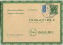 Bund - Funklotteriekarte 10 Pfg. Posthorn - mit E.V.