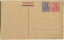 Postkarte - Zudruck Germania 20 Rpfg. blau