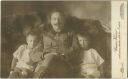 Postkarte - Unser Kaiser mit seinen beiden ältesten Enkeln