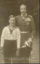 Postkarte - Prinz August Wilhelm von Preussen mit ihrem Sohn Prinz