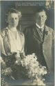 Postkarte - Fürst Wilhelm von Hohenzollern und Braut Prinzessin Adelgunde